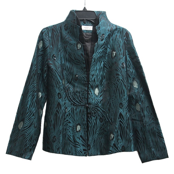Dragon Silk Jackets & Blazers - Dragon Silk-Asian Inspired Brocade & sequin jacket